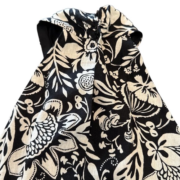 Maggy London Tropical Floral Print Halter Midi Dress with Cinched Waist NWT - Picture 6 of 7